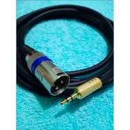 CANON XLR MALE TO MINI STEREO GOLD 3.5MM AUDIO JACK CABLE 1-5 MTR