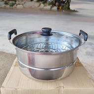 PERIUK KUKUS STAINLESS STEEL 30CM