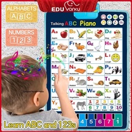 Mainan Baby Learning Toys Talking ABC 123 Piano Tone Poster Early Learning Educational Toys for Kids 3 4 5 Years Old Boys Girls