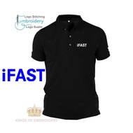 S-3XL Baju logo Sulam Polo Classic T Shirt FOR MEN & WOMEN Uniform COTTON LOGO Embroidery iFAST Corp