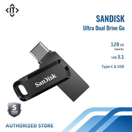 baru!! sandisk ultra sdddc3-128g-g46 usb type c, black, usb 3.1, 128gb