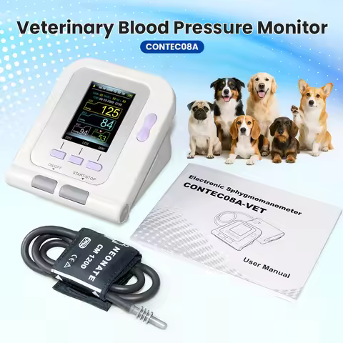 Electronic Sphygmomanome CONTEC08A Veterinary Digital Blood Pressure Monitor with a cuff Animal vete