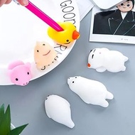 10Pcs/lot Cute Soft Animal Squeeze Stretch Compress Squishy Decompression Toys Silicone Stress Reliever Healing Toys