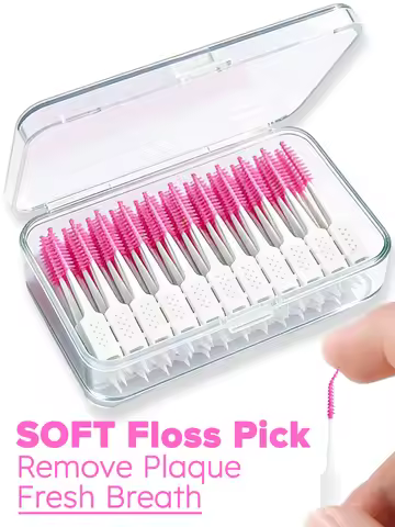 Vaclav Dental Floss Pick Soft Silicone Interdental Brush Floss Pick For Teeth Toothpick Brush Betwee