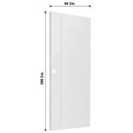 EXTERA ประตู UPVC ภายนอก รุ่น L55 สีขาว (เจาะลูกบิด) |BAN|