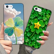Iphone 5 / 5s case printed with 4-leaf clover, lucky, cute