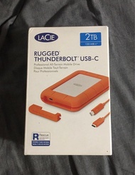 全新LaCie Rugged Thunderbolt USB-C 2TB雙接口外置硬碟type c 外置hard disk