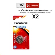 2 Viên Pin CR2032 Panasonic Lithium 3V Made In Indonesia Cao Cấp ( CR2032/1PT ) - Hàng chính hãn