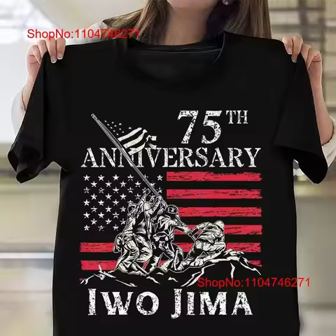 Veteran T Shirt 75th Anniversary Iwo Jima Us Flag American Patri vintage Washed Slightly Stylish Uni
