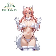 EARLFAMILY Furry Girl Car Stickers Kawaii Occlusion Scratch Toolbox Car Wiper Electric-Bicycle Vinyl