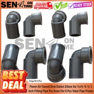 Power Fauset Water Faucet Elbow Threaded In Aw 3⁄4 1 1⁄2x3⁄4 Inch Pvc Pipe Fitting Knee Per Pcs Thic