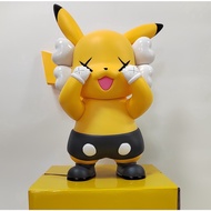 [HOT Product] Pokemon Pikachu x Kaws Model Large Scale 1: 1 Gold, Pikachu Figure - Pokemon Model