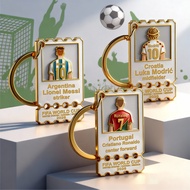 2026 Megamo World Cup Football Keychain Messi C Romodridge Fan Souvenir High-value 6.12