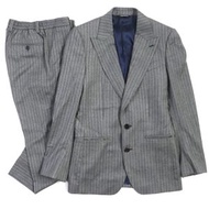 全新 Dolce & Gabbana G2PQ4T GW13ET SICILIA 條紋休閒西裝，100% 絲質襯裡，44 碼，正品，原價：¥407,000