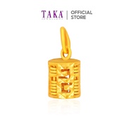 TAKA Jewellery 916 Gold Pendant Abacus Barrel