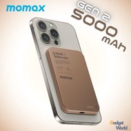 MOMAX - Q.Mag X 5000mAh 超薄磁吸流動電源 升級版(更細更輕) – (沙漠鈦金屬色) IP116AL2