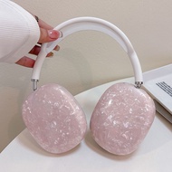 Cute Pink Girls Pearl Protective Cover For Airpods Max Earphone Case Transparent Soft Silicon For Apple Airpods Max Headphone Shell