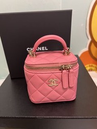 Chanel top handle mini vanity case box 粉色金鍊 mini box  小盒子