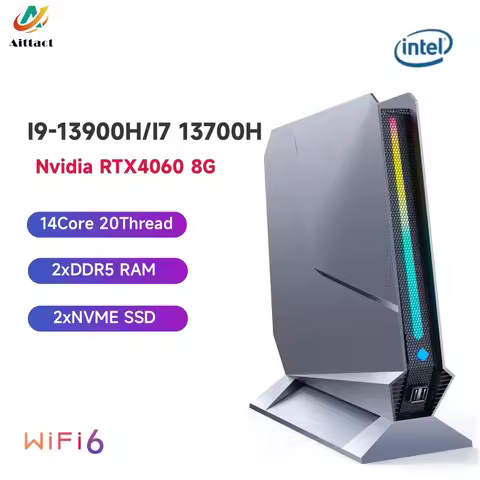 Nvidia RTX4060 GDDR6 8G Desktop Mini Gaming Computer Core i9-13900H 13Th Gen Gamer Mini PC Windows11