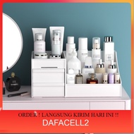 Mini Cosmetic Decorative Shelf - 2-Section White Cosmetic Shelf