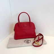 Hermes愛馬仕 bolide 27 保齡球 27國旗紅 swift皮 Y刻 手提包 肩背包