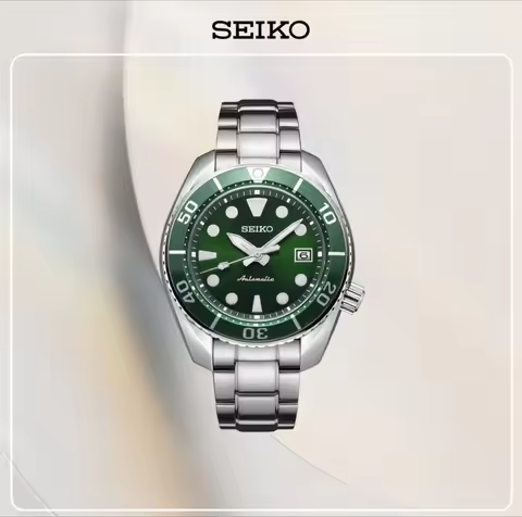 Seiko 5 Green Water Ghost Alternative Entry-Level Mechanical Watch 4R36 Stop-Second Manual Winding D