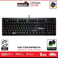 SIGNO Mini RGB Mechanical Gaming Keyboard รุ่น INFESTA KB-738 (เกมส์มิ่ง คีย์บอร์ด)