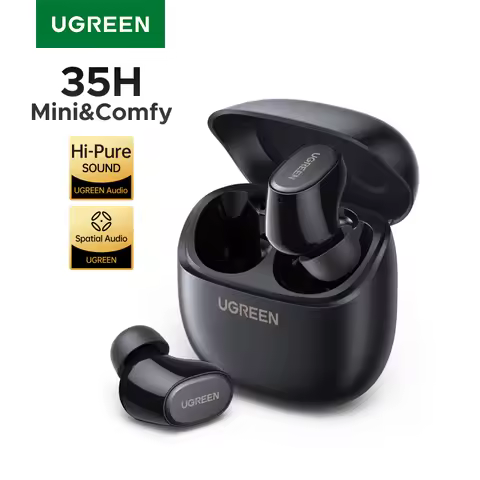 UGREEN Dots Wireless Earbuds Bluetooth 6.0 in Ear Buds Light Weight Headphones,Deep Bass Sound, 35H 