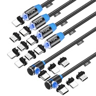 TOPK Magnetic Charging Cable, Magnetic Phone Charger [6-Pack,1ft/3ft/3ft/6ft/6ft/10ft],3-in-1 Magnet
