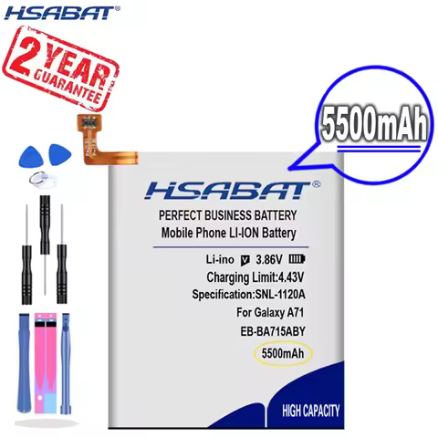 New Arrival [ HSABAT ] 5500mAh EB-BA715ABY Replacement Battery for Samsung Galaxy A71 SM-A7160 A7160