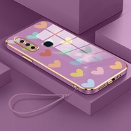 Casing HP For VIVO V15 V15 Pro Case Casing Heart macaron color pattern Casing Casing HP Silicone Sof