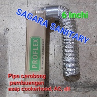 pipa exhaust 6 inchi / pipa flexible AC pembuangan