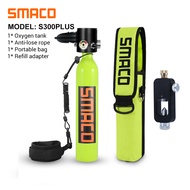 SMACO S300 Plus Mini Scuba Tank 0.5L Portable Mini Diving Tank Reusable Pony Bottle Tank with 5-10 M