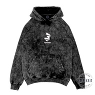 Hipokrit Official Shop - Pullover Hoodie 3Second Sig Logo Black Sandwash MLXL.XXL Original Distro