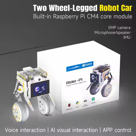 Rider-Pi AI Visual Robot Two Wheel Legged Smart Car Toys with IMU Module Python Programming Support