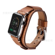 Suitable for apple apple watch12345678SE Watch Strap New Hermes Bracelet Strap Genuine Leather