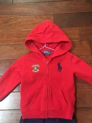 Ralph Lauren Polo 美國正品 POLO 大馬 經典紅鋪棉連帽運動外套 深藍色 鋪棉運動褲 近全新