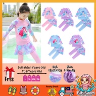 Mermaid Swimming Suit Kids Girl 2 Piece Swimsuit Muslimah Swimwear | Baju Renang Budak Perempuan