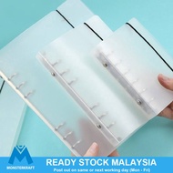 6 Hole Spiral Binder Notebook Cover Transparent Loose Leaf Cover A5/A6