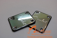 Nắp sắt phía sau cần đàn guitar Electric Fender I Fender F Neck Plate Chrome