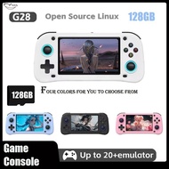 G28 Retro Handheld Video Game Console Linux Game Player 4.3 Inch HD Screen 128G Supports 20+ Emulato