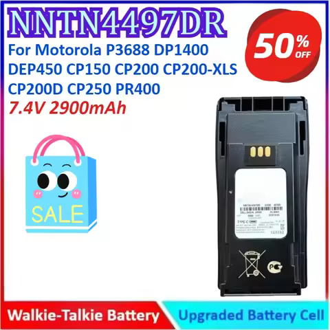 New NNTN4497DR 7.4V 2900mAh Walkie Talkie Battery for Motorola P3688 DP1400 DEP450 CP150 CP200 CP200