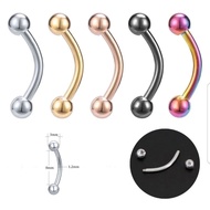 Piercing Earring Eyebrow Rock Helix Tragus Banana Stainless Steel 8mm