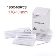 Tattoo Artist 1Box-100pcs Puncture Needle Professional Body Piercing Needle (17G-1.1mm)