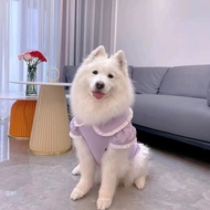 Pet clothes Dog clothes Purple ribbon dog clothes dog dress pet dress Large dog summer princess clot
