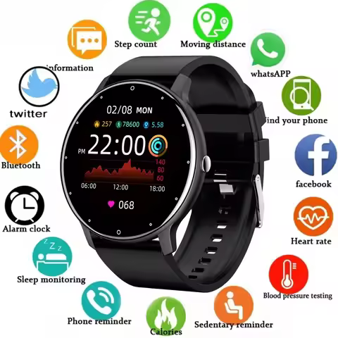 Smart Watch Women Men Full Touch Screen Bluetooth 5.2 Call Waterproof Watches Sports Fitness Tracker