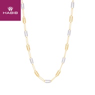 HABIB Oro Italia 916 Yellow and White Gold Necklace GC28701122(YW)-BI