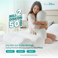 SweePillow Suite Bolster Hotel Memory Foam Premium 80 x 20 cm | Double Set SP-G002