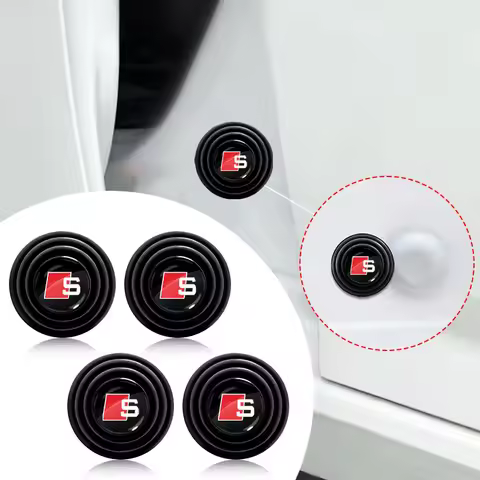 4PCS Car Door Anti-Collision Gasket Shock Absorber Sticker for Audi Sline 4F Q3 B5 B6 B7 B8 B9 A5 A4