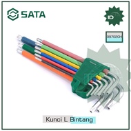 Sata Key L Star 09702CH - 9PC. Anti SLIP EXTRA LONG RESISTORX KEY